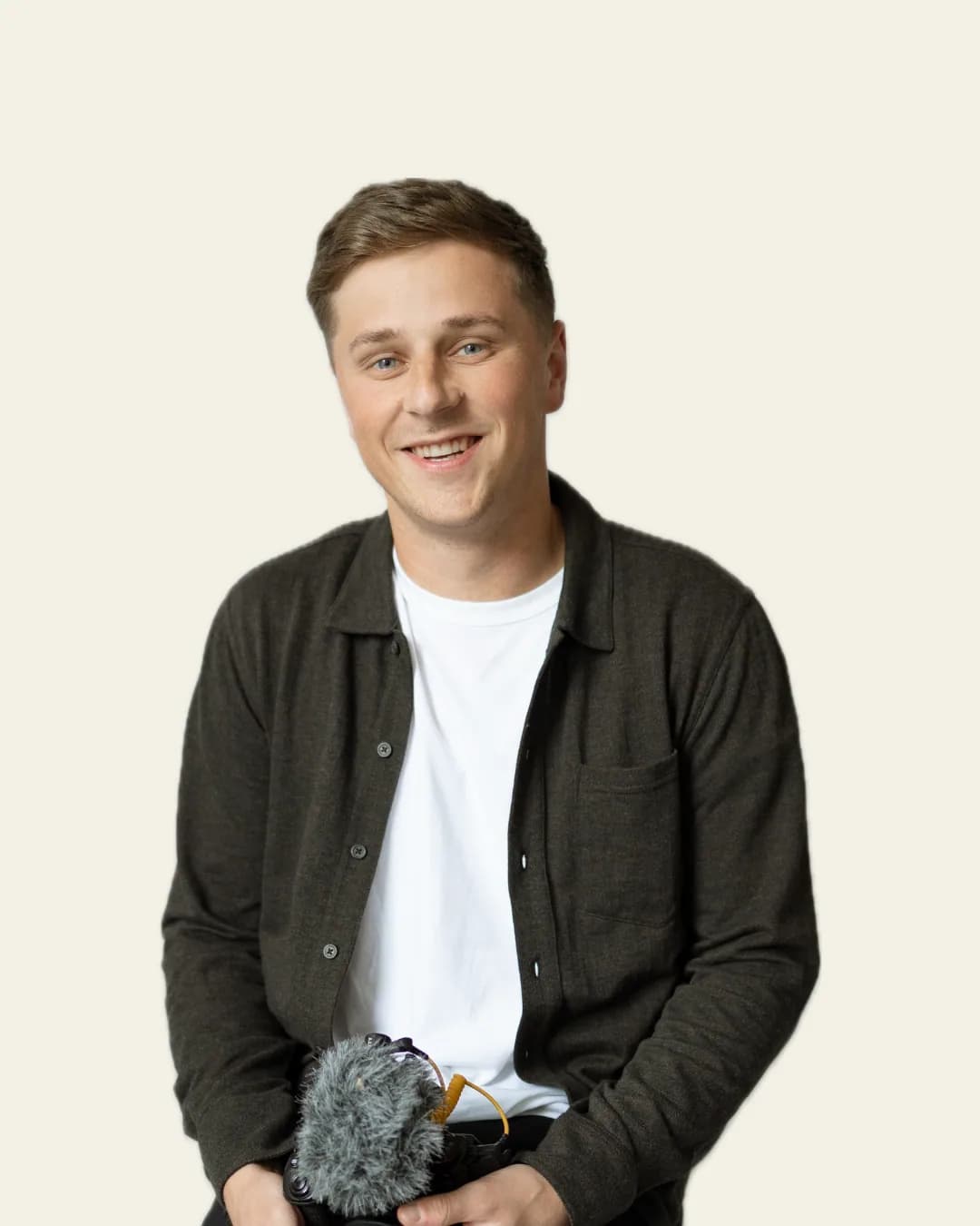 Lucas holding his camera